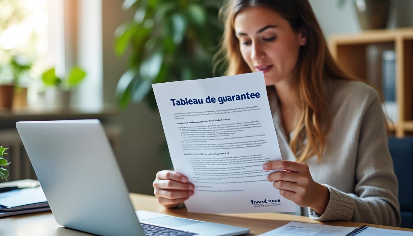 Illustration: Présentation du tableau de garantie PDF de la mutuelle Entre Nous