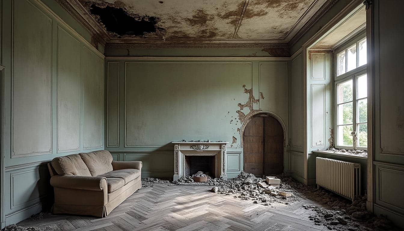 Sinistre habitation dégât des eaux au plafond : causes et solutions