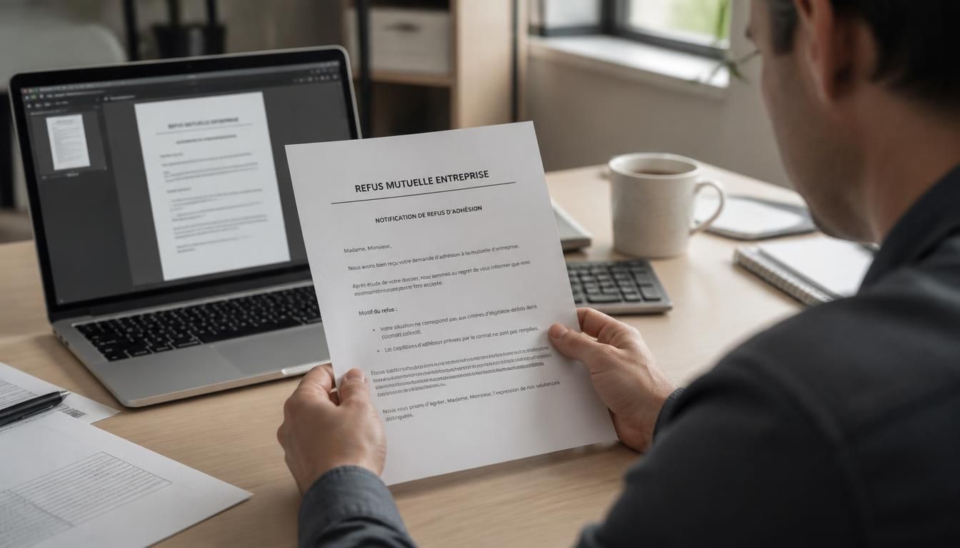Lettre de refus de mutuelle d’entreprise à télécharger